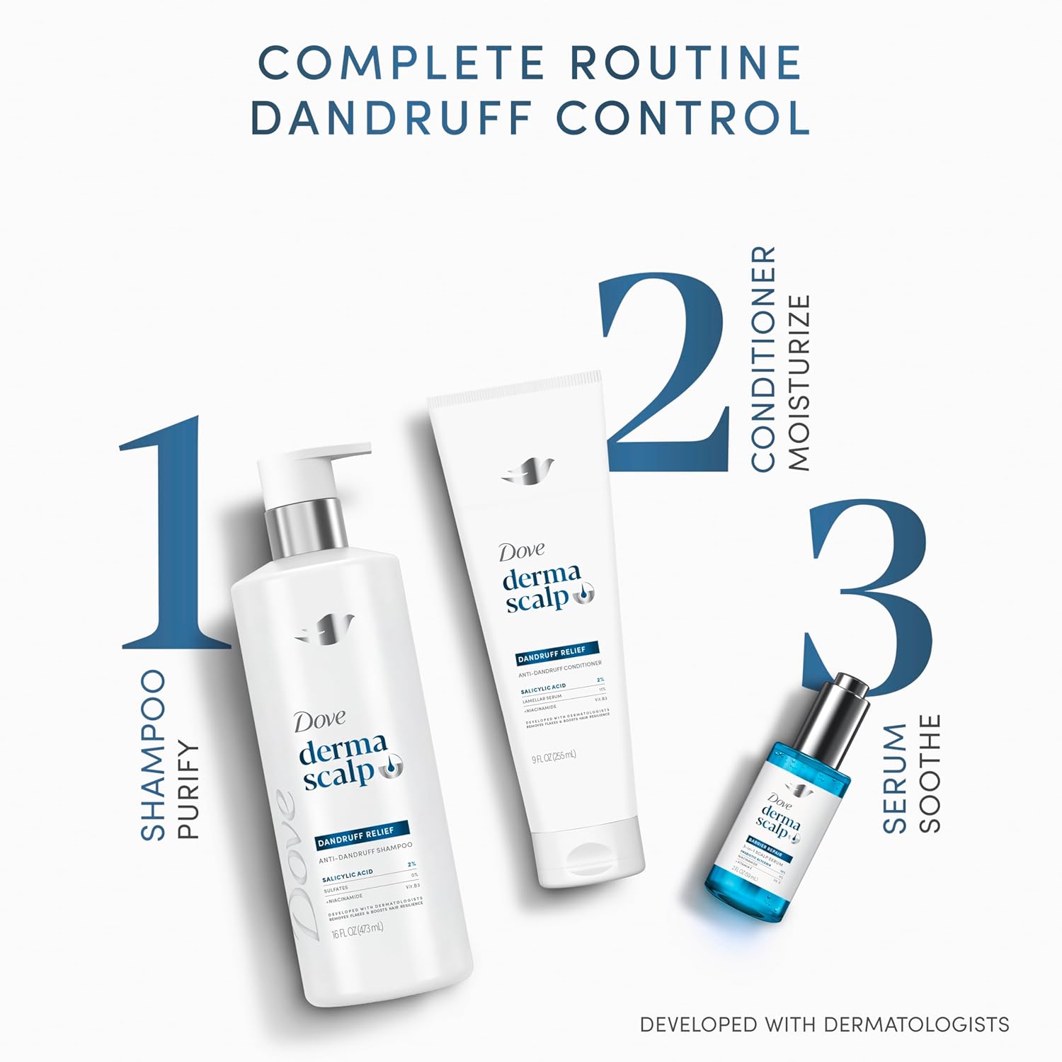 Dove Derma Scalp Barrier Repair Serum – Mindful Hair Wellness Treatment for Adults with Dry, Flaky Scalp