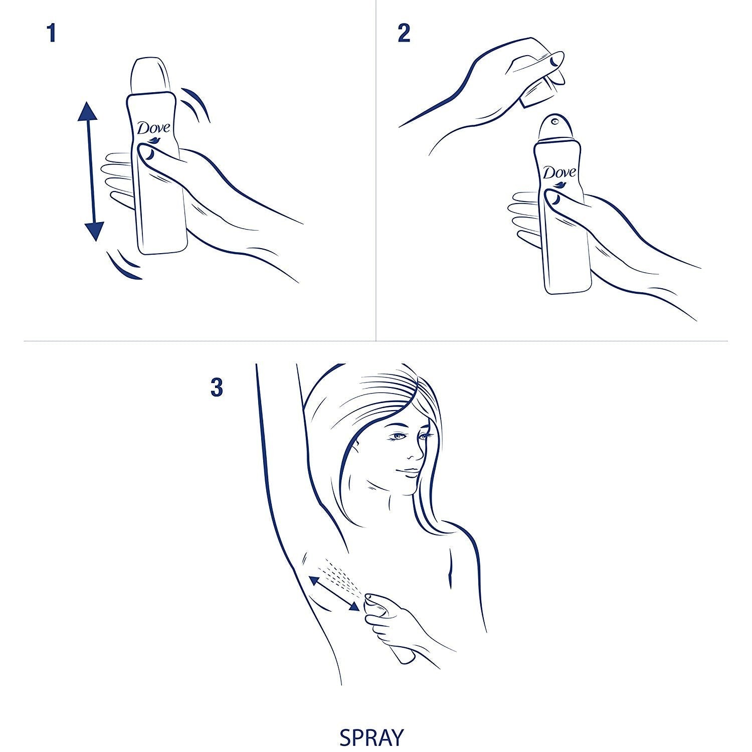 Dove Dry Spray Antiperspirant Sheer Fresh – Travel-Sized Sweat Control for Camping and Hiking, 3-Pack