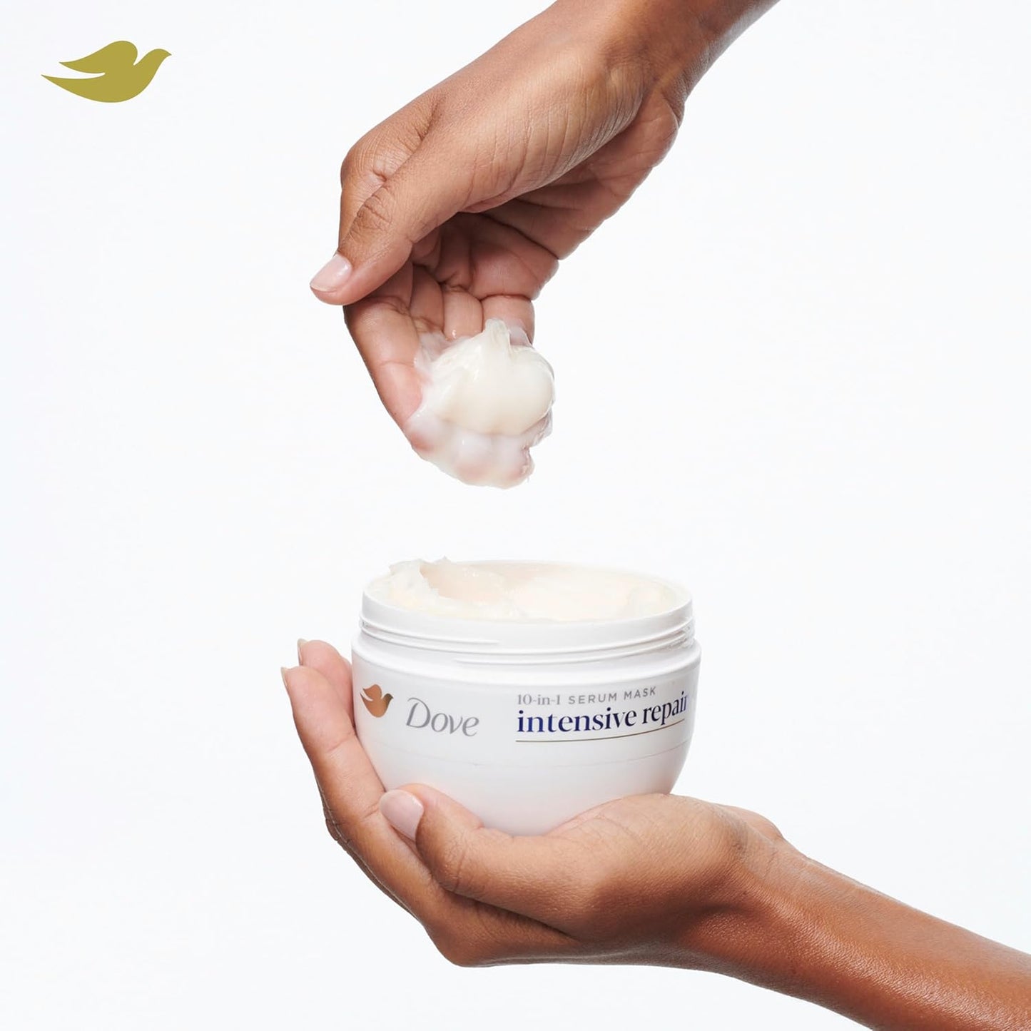 Dove Hair Intensive Repair Mask – Self-Care Wind Down for Heat-Damaged Strands, 1-Minute Deep Conditioning