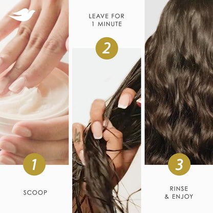 Dove Hair Intensive Repair Mask – Self-Care Wind Down for Heat-Damaged Strands, 1-Minute Deep Conditioning
