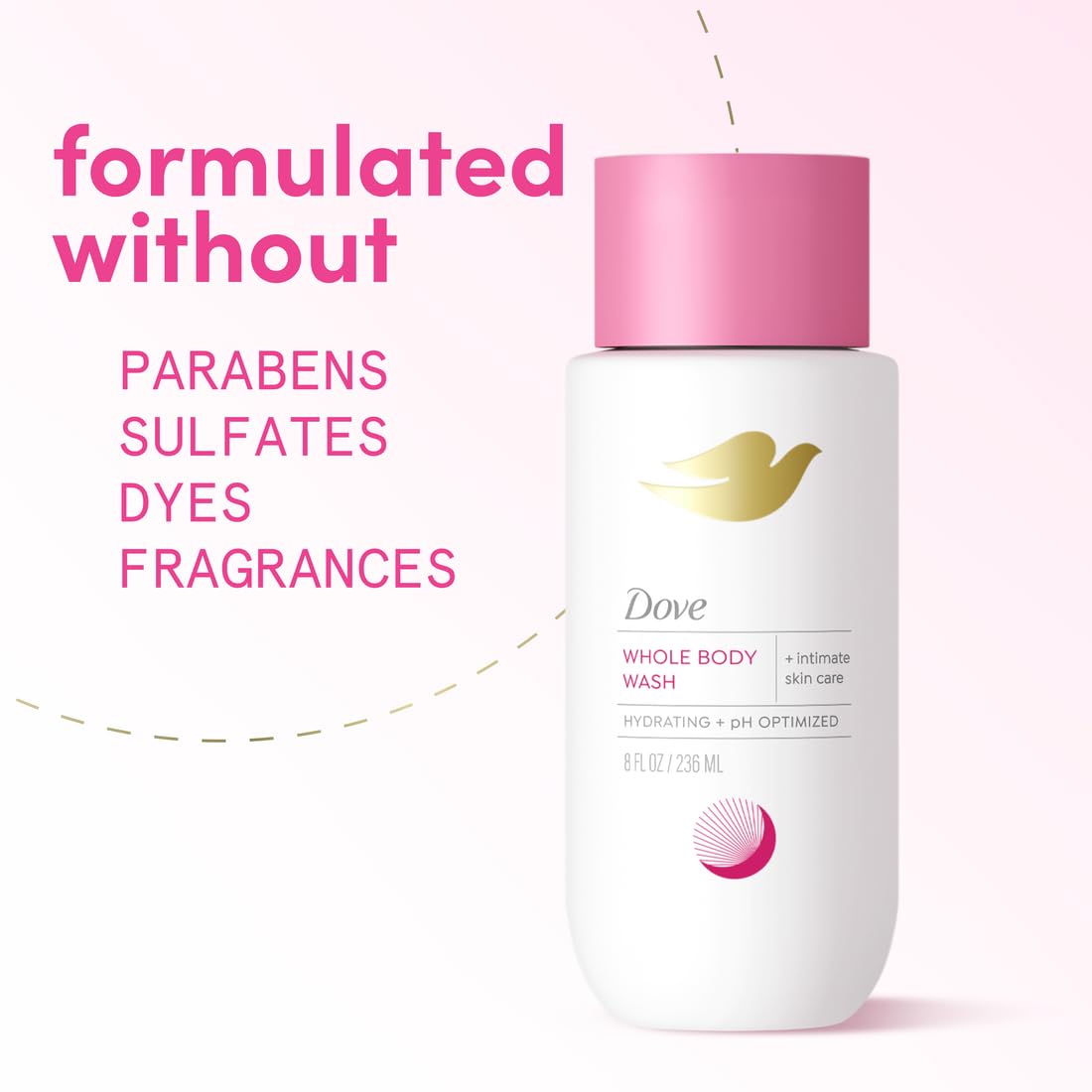 Dove Intimate Wash – Clean Beauty Shower Essential for Sensitive Skin, Only 11 Ingredients 8 oz