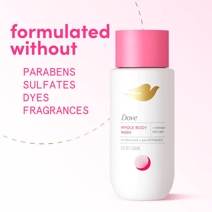 Dove Intimate Wash – Clean Beauty Shower Essential for Sensitive Skin, Only 11 Ingredients 8 oz