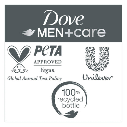 Dove Men+Care 2-in-1 Shampoo and Conditioner – Single-Bottle Hair Care for a Clean Shower Shelf, 28 fl oz