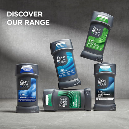 Dove Men+Care Antiperspirant Deodorant Stick Clean Comfort – Daily Self-Care Essential for Men's Sensitive Skin, 72-Hour Sweat Protection