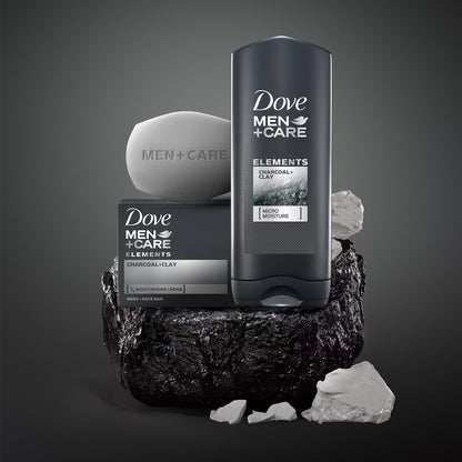 Dove Men+Care Charcoal 3-in-1 Bar 12-Pack – Thoughtful Birthday Gift for Husband Who Has Everything, Stocked Bathroom Set