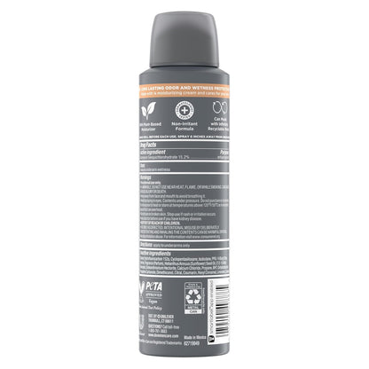 DOVE MEN + CARE Dry Spray Antiperspirant Cedarwood + Tonka 4 Count 72H Protection Plant-Based Moisturizer 3.8 oz – Thoughtful Father's Day Gift for Him