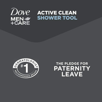 DOVE MEN + CARE Shower Tool 4 Pack – Clutter-Free Bathroom Upgrade Replacing Loofahs and Puffs