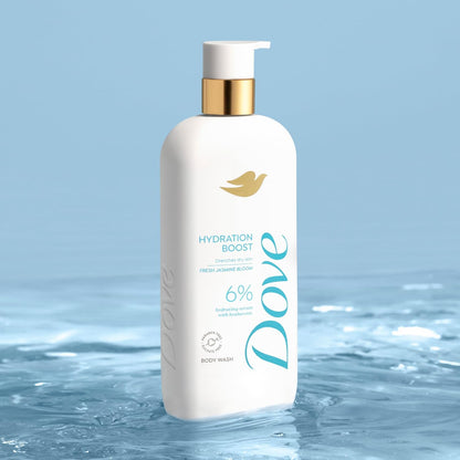 Dove Serum Body Wash Hydration Boost – Clean, Simple 6% Hydrating Serum Body Wash, One Pump Lather, 18.5 Fl Oz