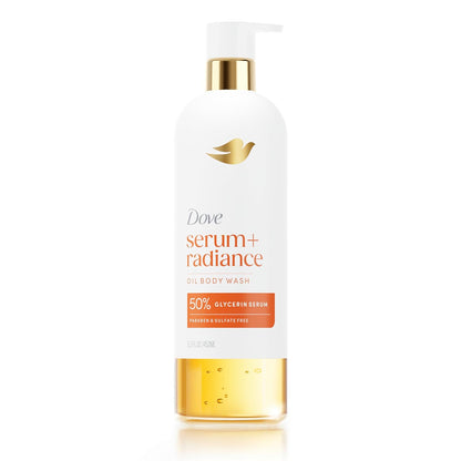 Dove Shower Oil Body Wash Serum – Gentle Dermatologist-Co-Developed Cleanser Safe for Sensitive Family Skin, 15.3 fl oz