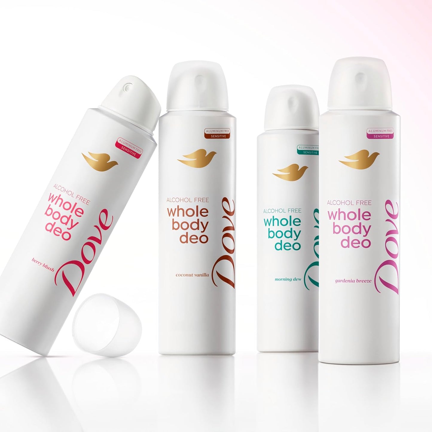 Dove Whole Body Deo Alcohol Free Deodorant Spray Berry Blush – Sting Free Freshness for Just Shaved Sensitive Skin