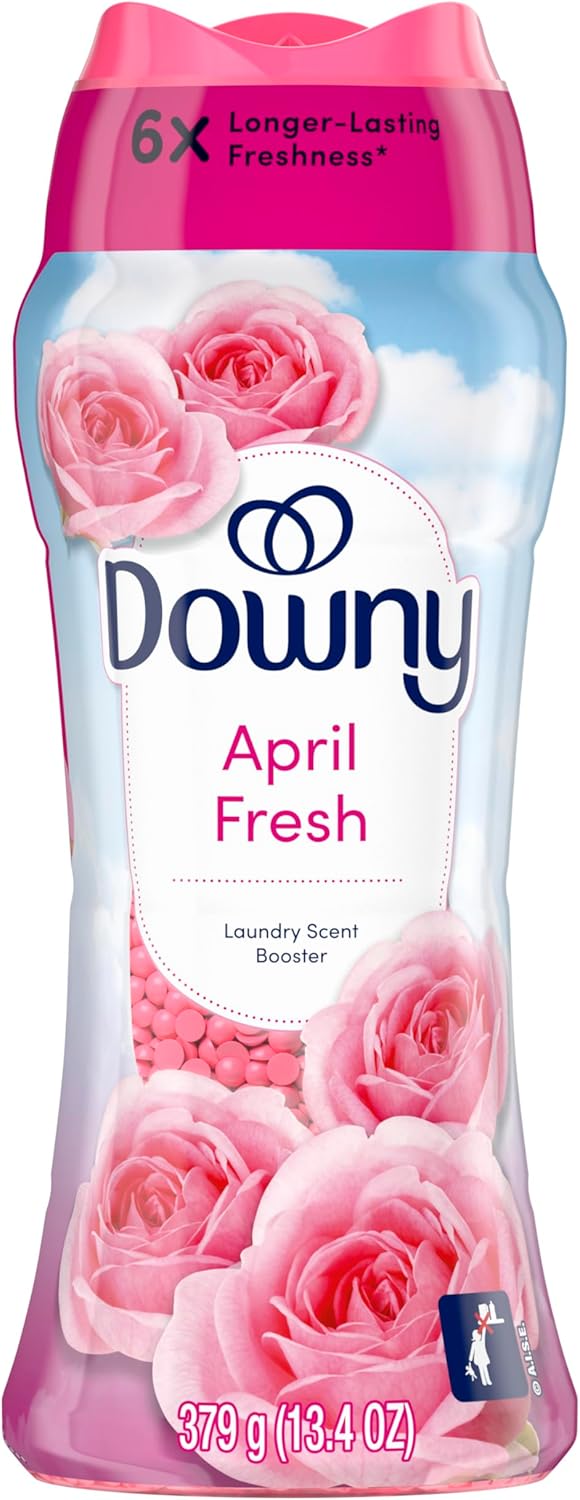 Downy April Fresh In-Wash Scent Booster Beads, 13.4 oz – Long-Lasting Floral Freshness for Nightly Bath Towel Ritual