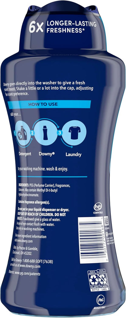Downy Balance In-Wash Scent Booster Beads – Spa-Like Rain and Blue Eucalyptus Freshness for Bath Towels, 24 oz
