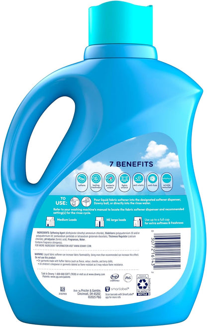Downy Cool Cotton Fabric Softener – Self-Care Laundry Upgrade for a Calming Bedtime Routine, 136 Loads