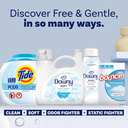 Downy Free & Gentle Baby Laundry Softener for Crib Sheets and Onesies, Dermatologist-Tested Fabric Conditioner