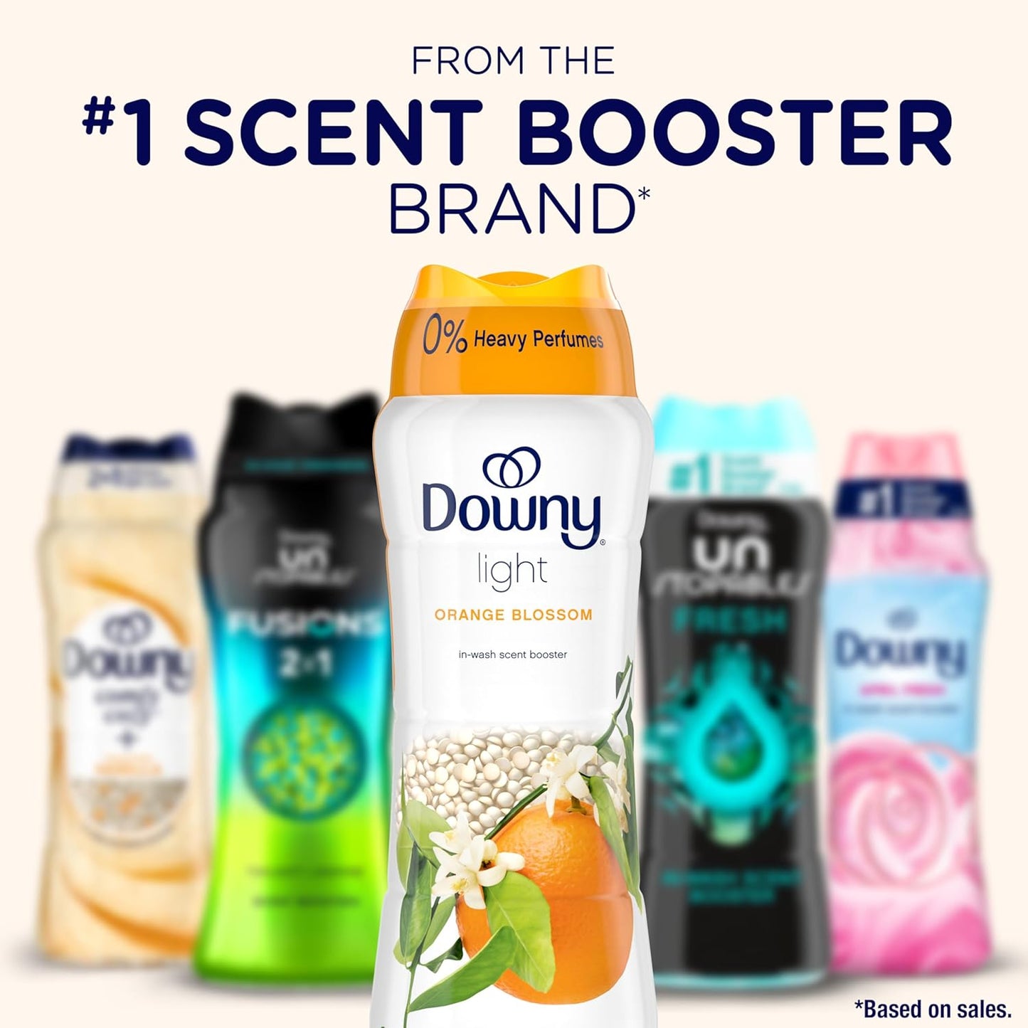 Downy Light Laundry Scent Booster Beads Orange Blossom – Long-Lasting Citrus and Floral Scent Beads for an Uplifting Yoga Room Laundry Ritual