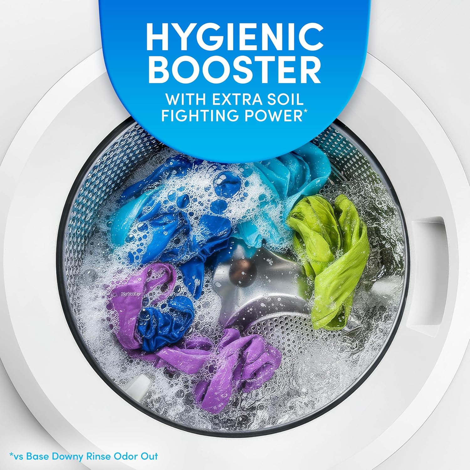 Downy Rinse Laundry Odor Remover – 2-in-1 Softener and Odor Remover for Clutter-Free Laundry, Cool Cotton 48 fl oz