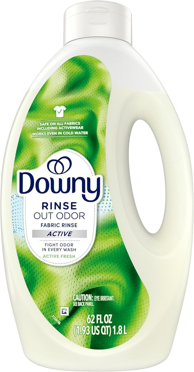 Downy Rinse Laundry Odor Remover, Active Fresh Scent – Gentle Nursery Laundry Care for Baby Clothes and Bibs