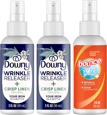 downy wrinkle releaser spray formula that smooths wrinkles without heat or ironing