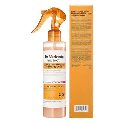 Dr.Melaxin Body Keratin Care Kojic Acid Turmeric Spray – Mindful Exfoliation Ritual for Evening Bath Time Reset