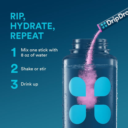 DripDrop Hydration Powder - Daily Wellness Electrolytes for Mindful Self-Care and Clean-Label Hydration Routines