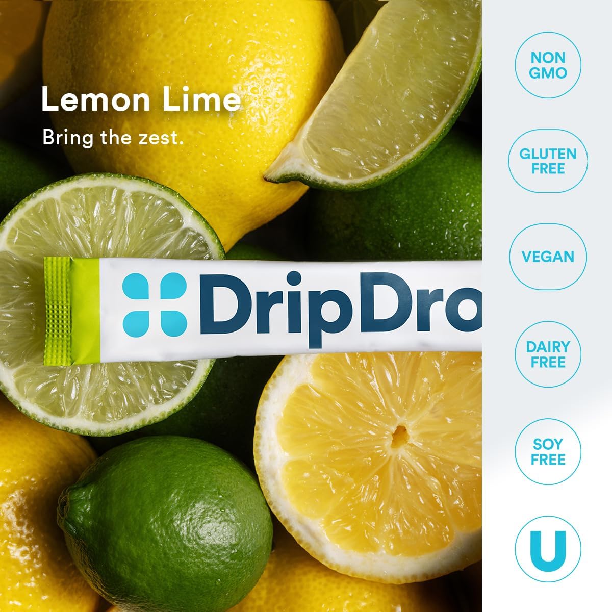 DripDrop Sugar Free Electrolyte Powder – Daily Wellness Hydration for Home Office and Yoga Studio