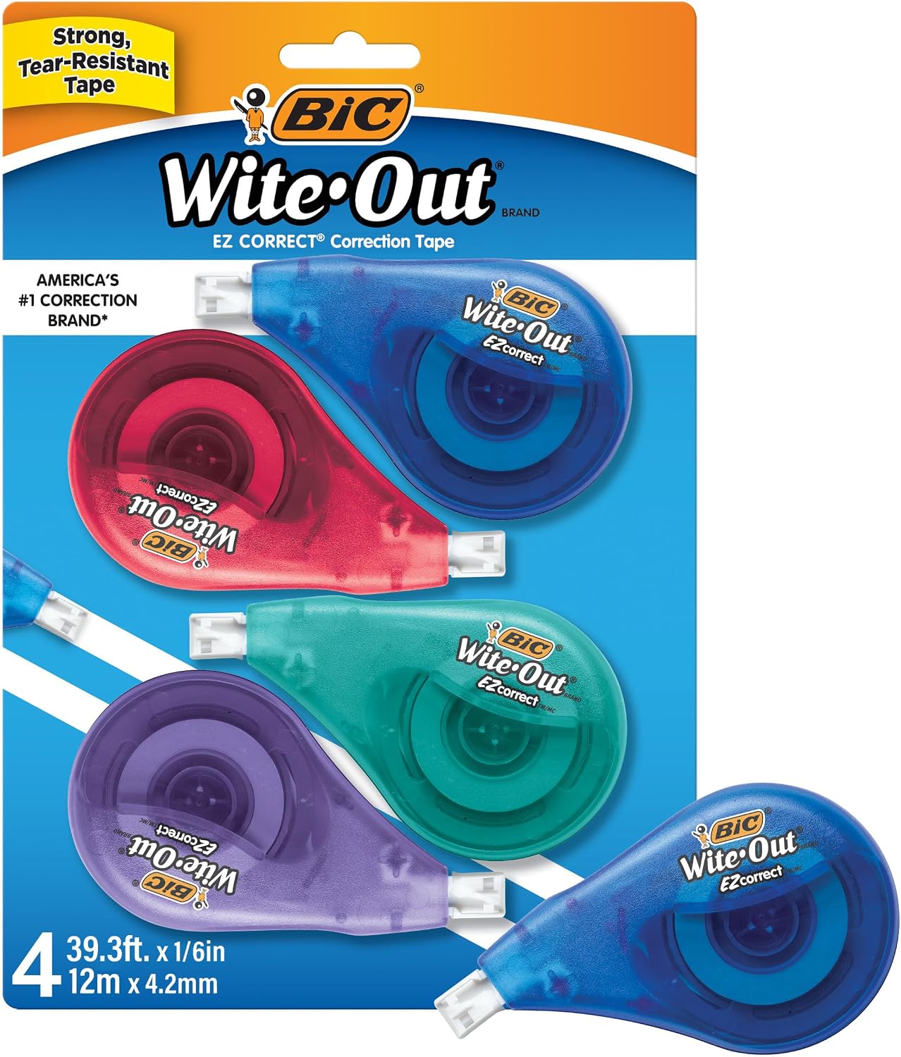 dry-application film-based correction tape (no liquid, no drying wait)