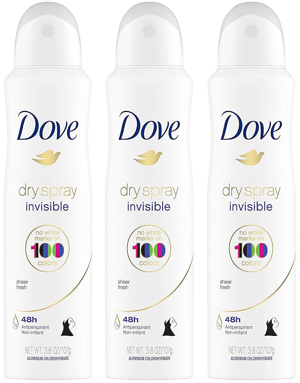 dry spray antiperspirant delivery system for even, no-touch application