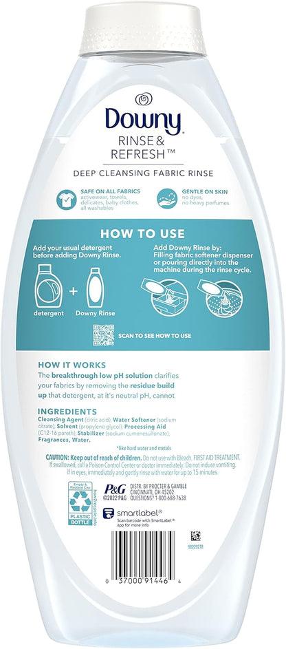 dual-action fabric softener and odor remover rinse in one step