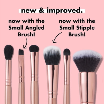 dual-ended eyebrow duo brush with angled brush and spoolie wand