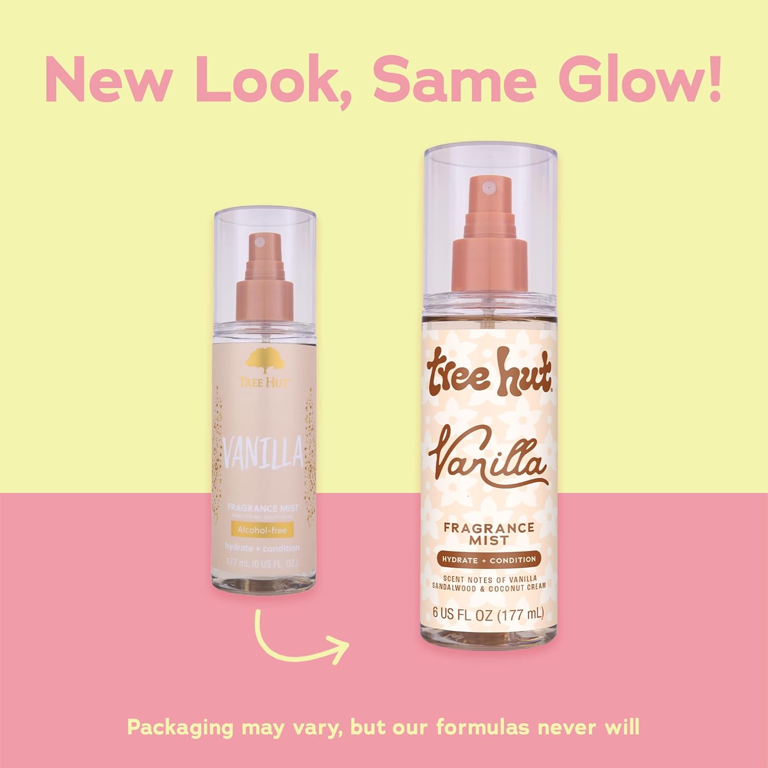 dual hair and body spray application with lightweight, non-sticky, shimmery finish