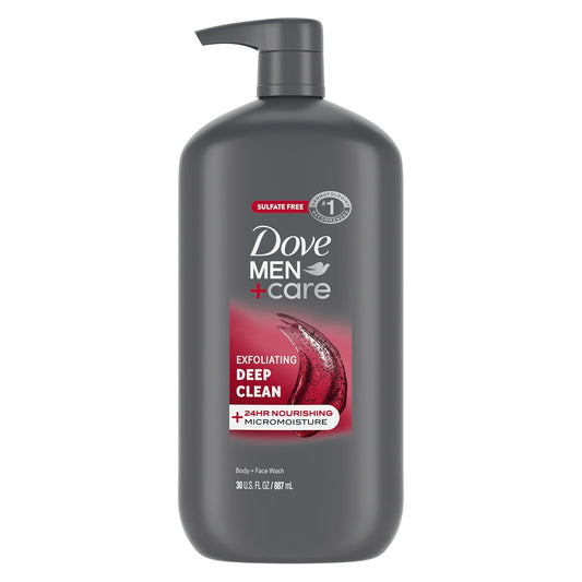dual-purpose body and face wash for simplified shower routine