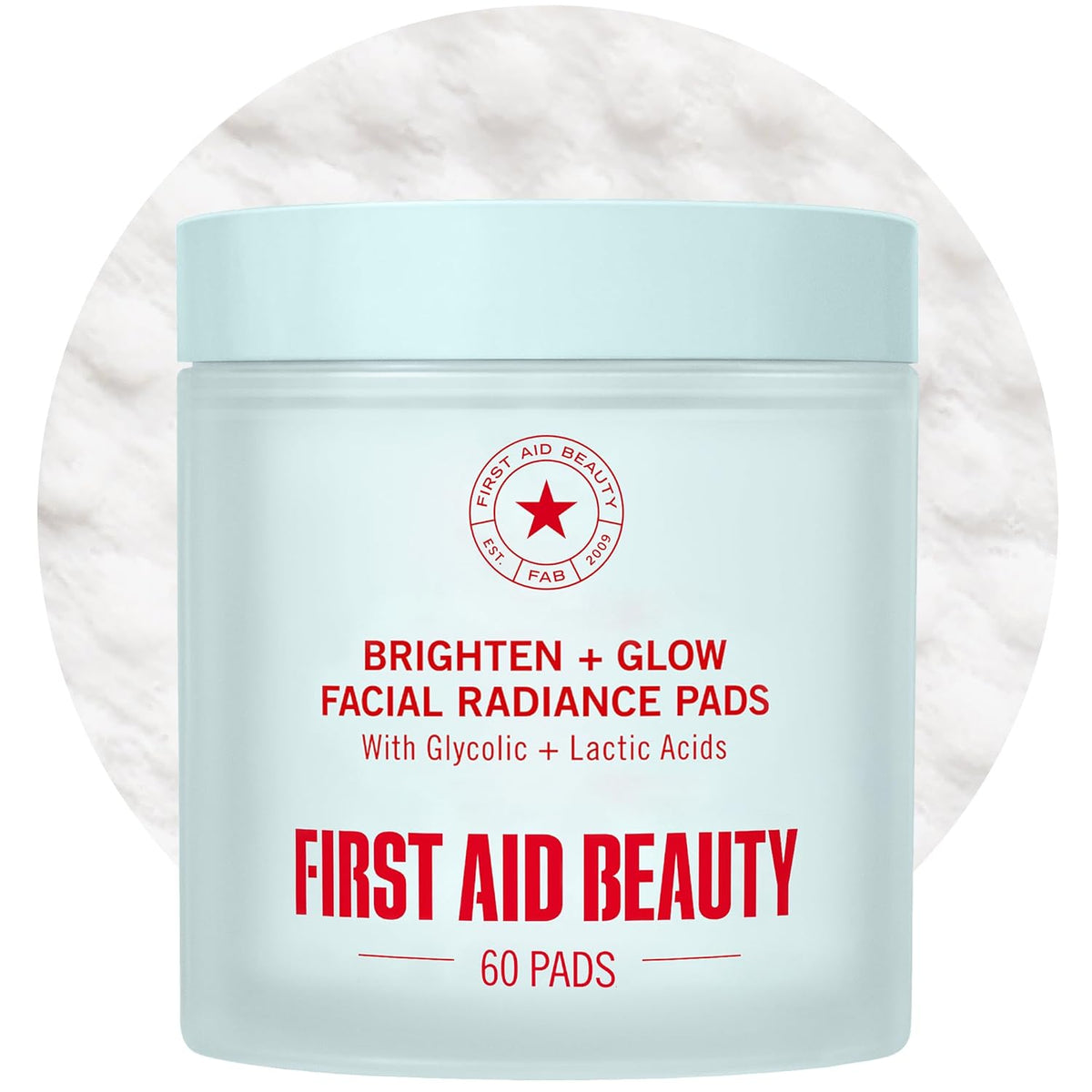 dual-sided textured pad for physical and chemical exfoliation in one swipe
