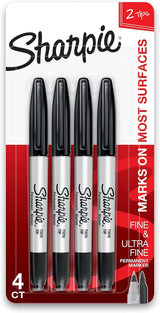 Sharpie Twin Tip Permanent Markers – Safe School Supplies for Kids, Labeling Lunchboxes & Binders