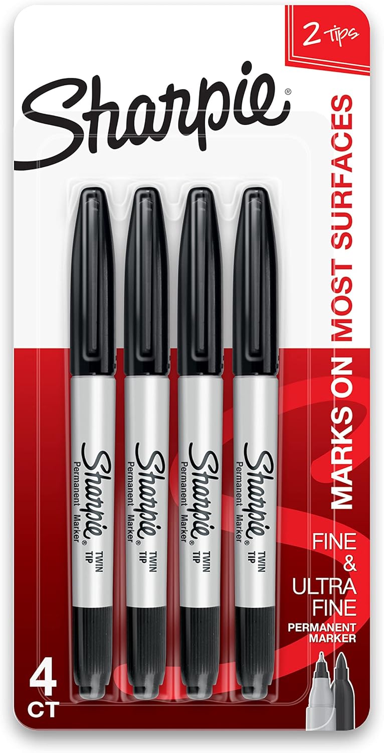 dual-tip design combining a fine point and an ultra-fine point in one marker