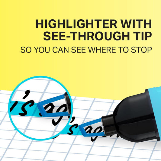 dual-width chisel nib for wide highlighting and narrow underlining