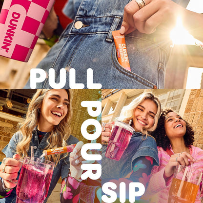 Dunkin' Refreshers Singles To Go! Powdered Drink Mix Packets, 40 Ct Variety Pack, Zero Sugar Workday Focus Hydration