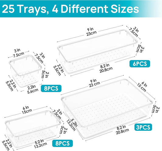 durable clear plastic construction for full visibility of contents
