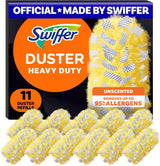 Swiffer Heavy Duty Duster Refills – Bedroom Dusting Routine for Allergy Relief and Cleaner Air, Unscented 11 ct