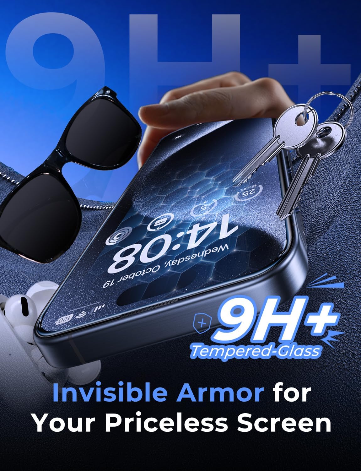 dynamic island and face-id compatible hd ultra-clear glass