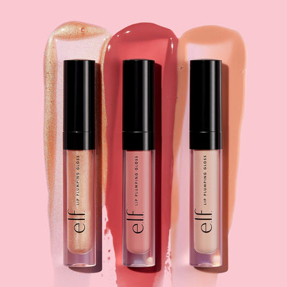 e.l.f. Lip Plumping Gloss – Affordable Birthday Gift for Her, Sparkling Rosé Sheer Shine with Vitamin E