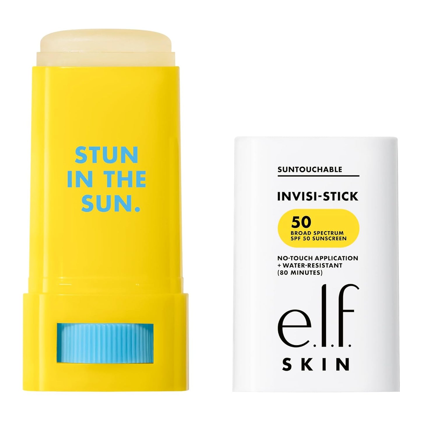 e.l.f. SKIN Suntouchable Invisi-Stick SPF 50 – Daily Facial Sunscreen for Mindful Skincare Routines, Clear Broad Spectrum Protection