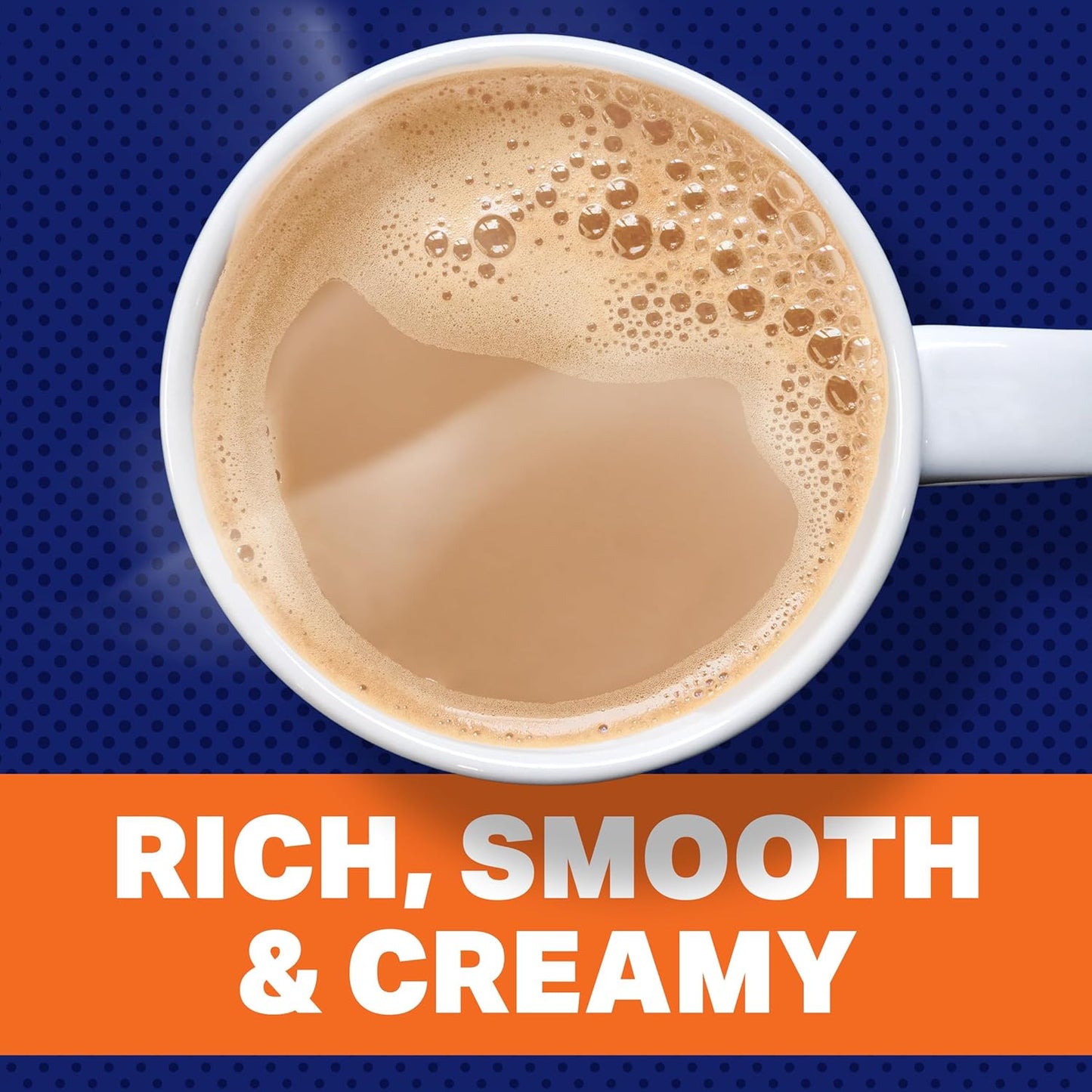 each 9 oz canister yields approximately 9 servings at 2 rounded tablespoons per 12 oz cup