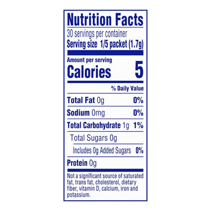 each packet makes one 2-quart pitcher or 5 servings