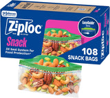Ziploc Snack Bags – Kid-Safe Lunchbox Packing for School and Daycare, BPA-Free Resealable Mini Bags