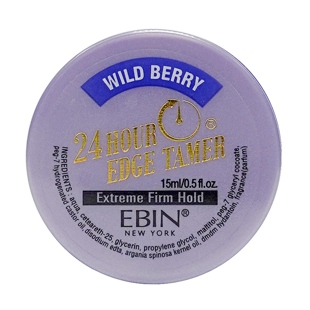EBIN NEW YORK 24 Hour Argan Oil Edge Tamer Refresh (0.5oz/ 15ml, Wild Berry) | Extreme Firm Hold, Smooths &amp;amp; Tames Frizz | No Flaking or Drying | High Shine, Long Lasting, All Hair Types, Styling Gel.