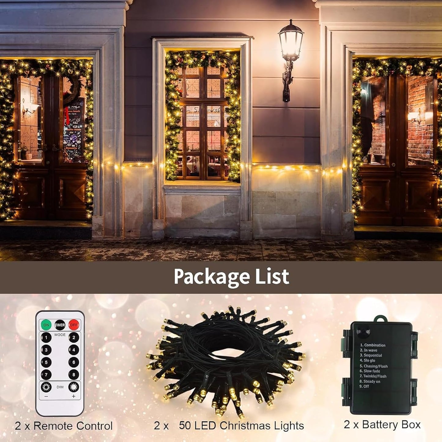 echosari 2 Pack Battery Fairy Lights – Nursery and Kids Room Decor with Cool LEDs and Auto Timer