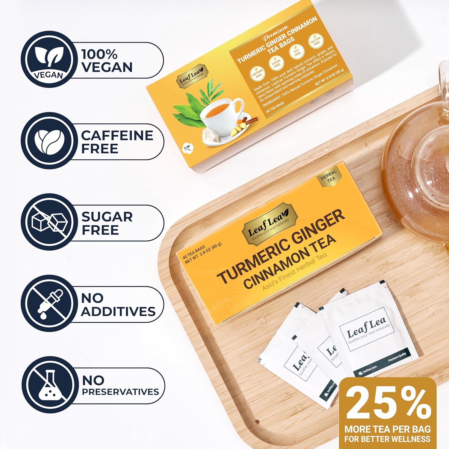 eco-friendly tea bag material and sturdy gift-grade paper box