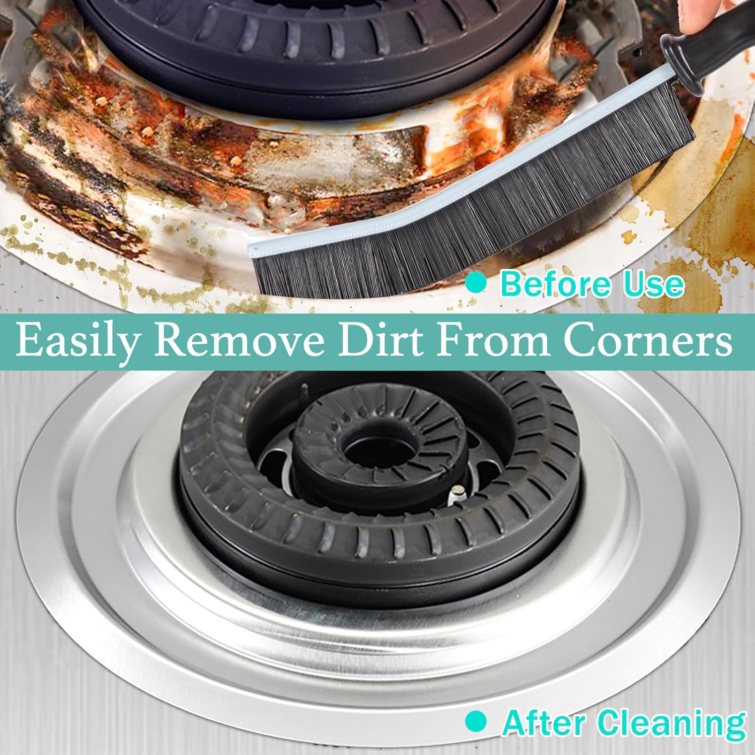 ECOZAY Hard-Bristled Grout Brush – Simple, Space-Saving Design for the Less-Is-More Home