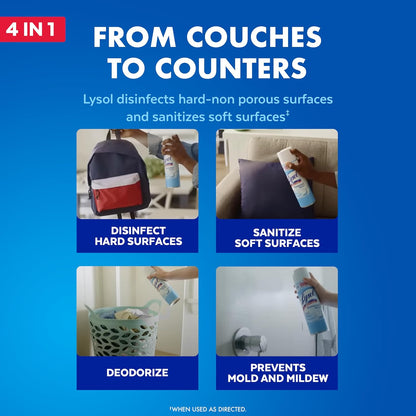 effective on 100+ surfaces including counters, couches, toys, and bathroom fixtures