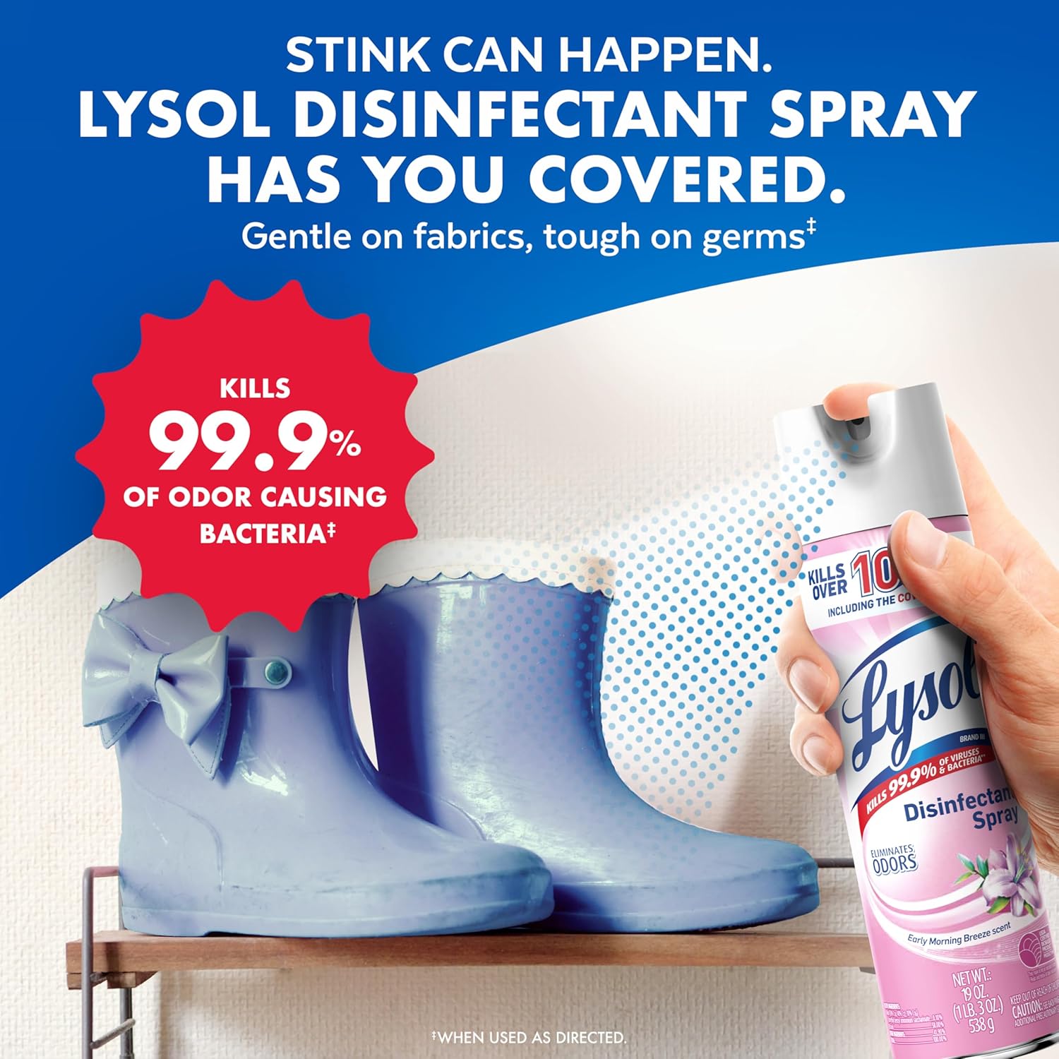 effective on over 100 surfaces including toys, couches, counters, bathrooms, and glass